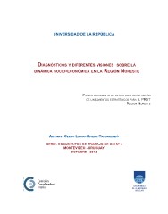 Diagnósticos y diferentes visiones sobre la dinámica socio-económica en la Región Noreste